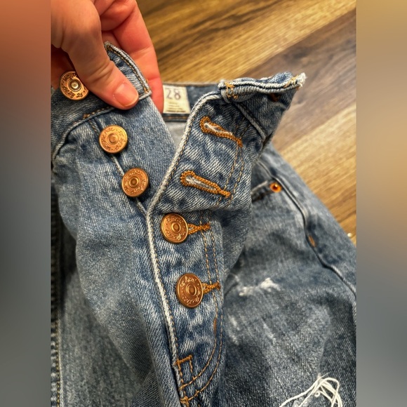 We The Free Light Blue Denim Jeans size 28 basic minimalist neutral daily - Picture 2 of 15